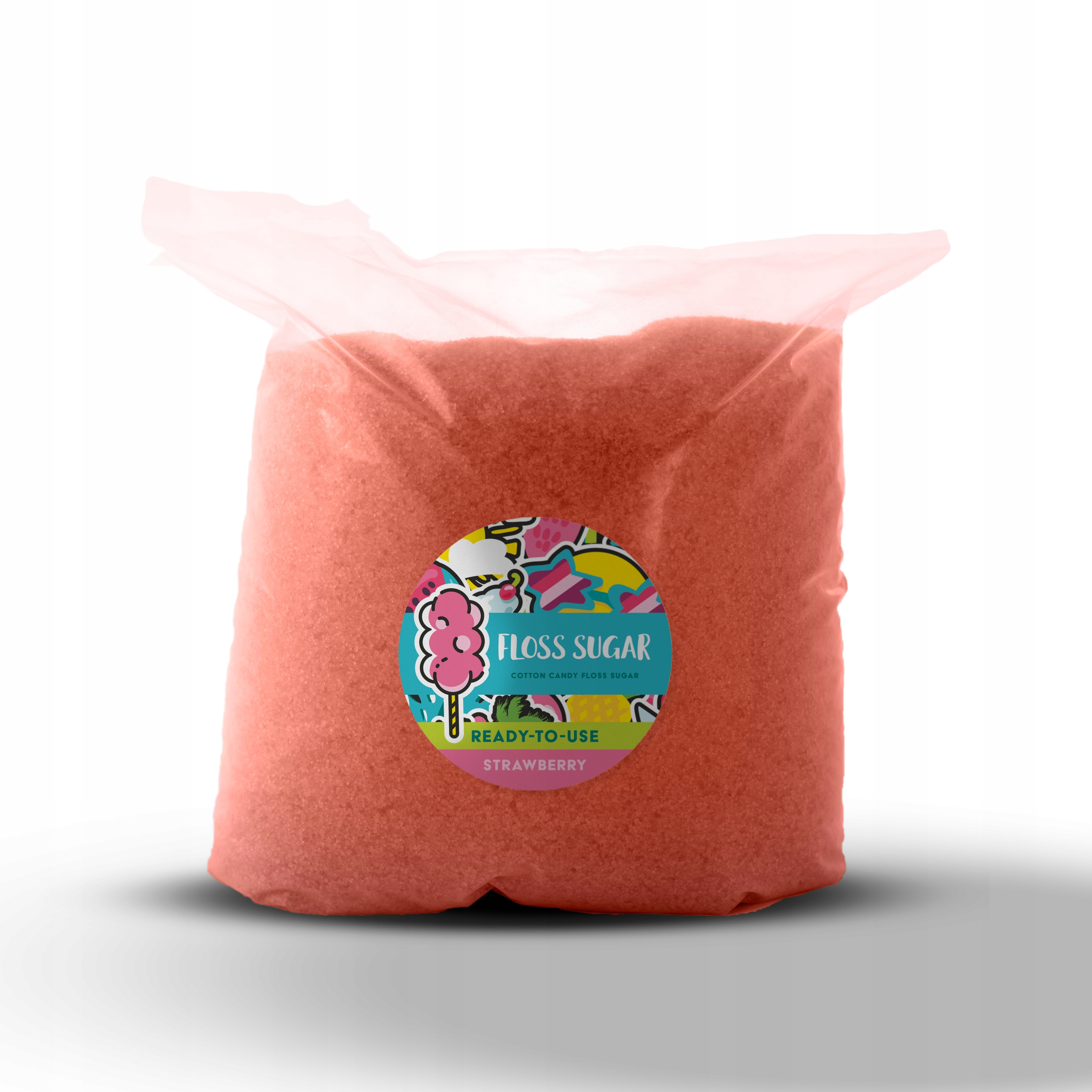 Farebný cukor do cukrovej vaty JAHODA 5KG