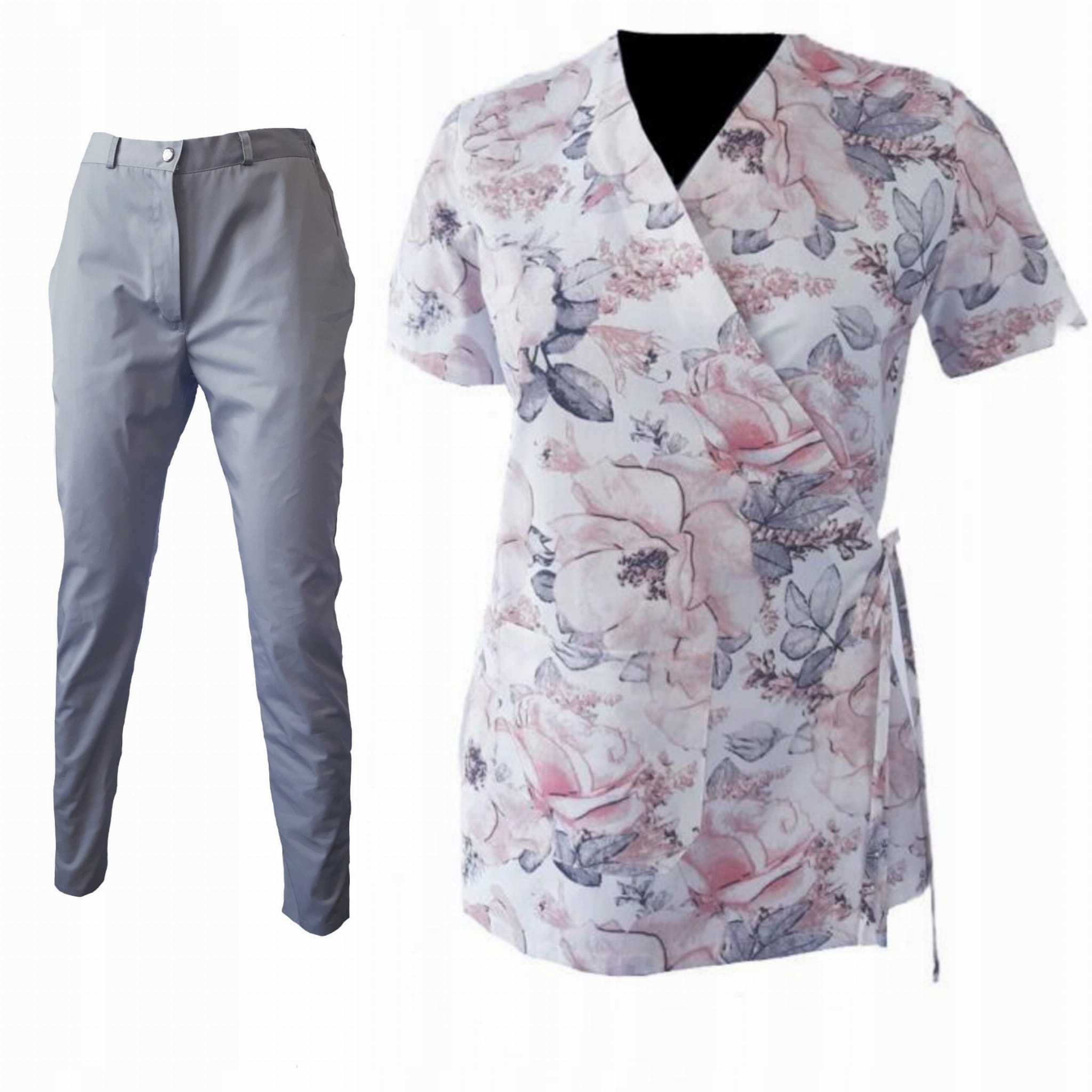 Lekárska súprava hadičiek + kimono MAGNOLIA BIELA
