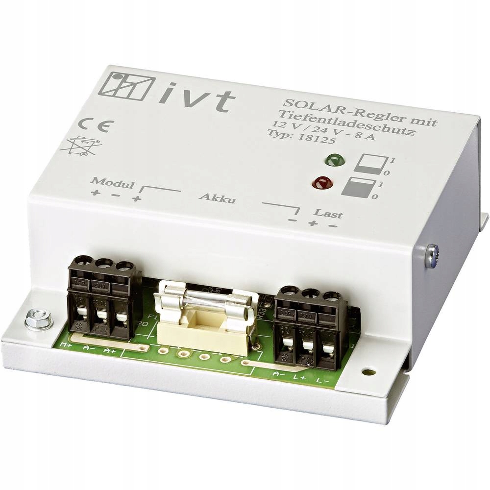 Solárny regulátor nabíjania Ivt, 8 A, 12/24 V
