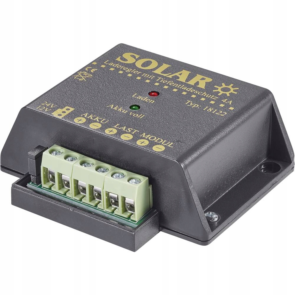 12 / 24V 4A solárne regulátory nabíjania