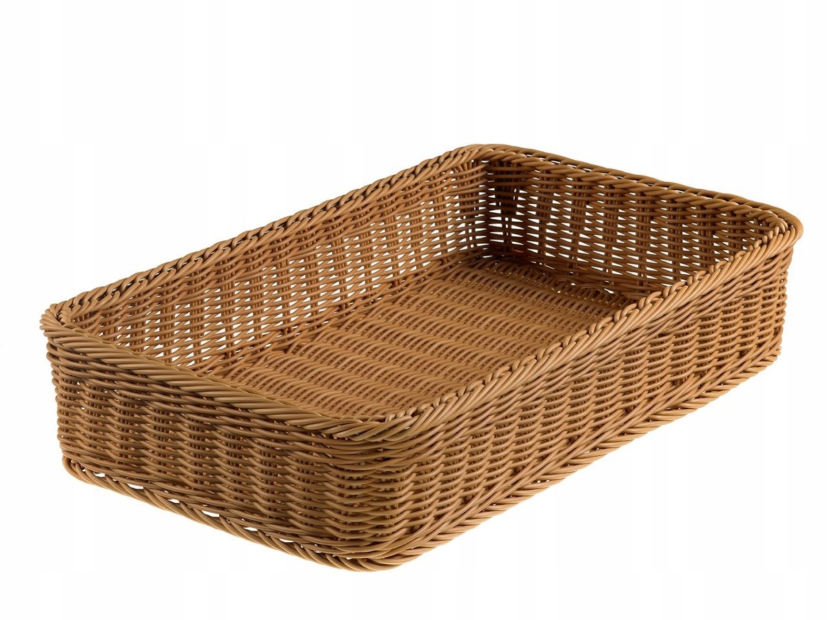 Hnedý poly ratanový kôš GN1 / 1 53x32,5x10