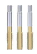 Sada závitníkov DIN-352/3-P M8 6HX HSSE INOX TiN