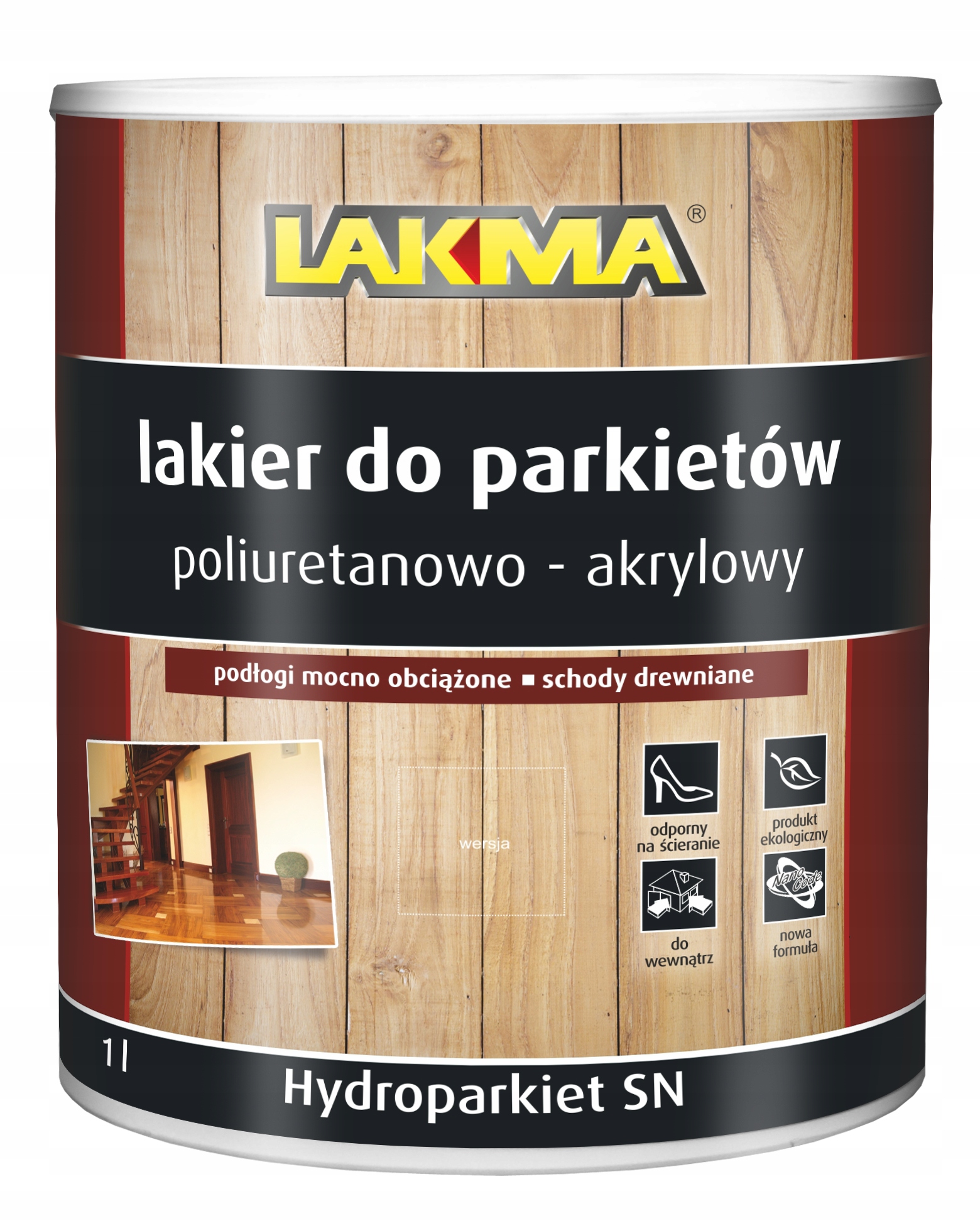 Lak na parkety LAKMA Hydroparkiet SN, bezfarebný, 5 l