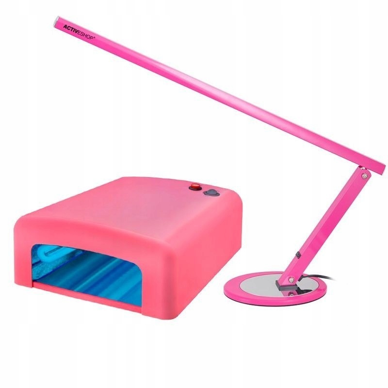 STOLNÁ LAMPA SLIM 20W RUŽOVÁ + UV SVIETIDLO 818 RUŽOVÁ
