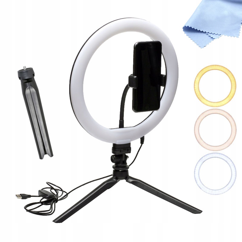 LED RINGOVÉ SVETLO USB 10 "26cm SELFI STATÍV