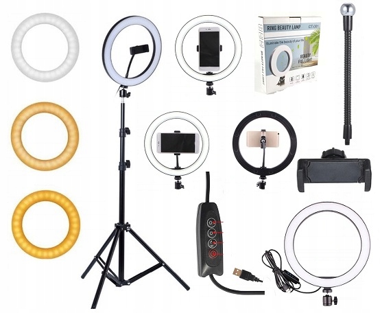 SELFIE RING LAMP 60W MAKEUP TRIPOD RING