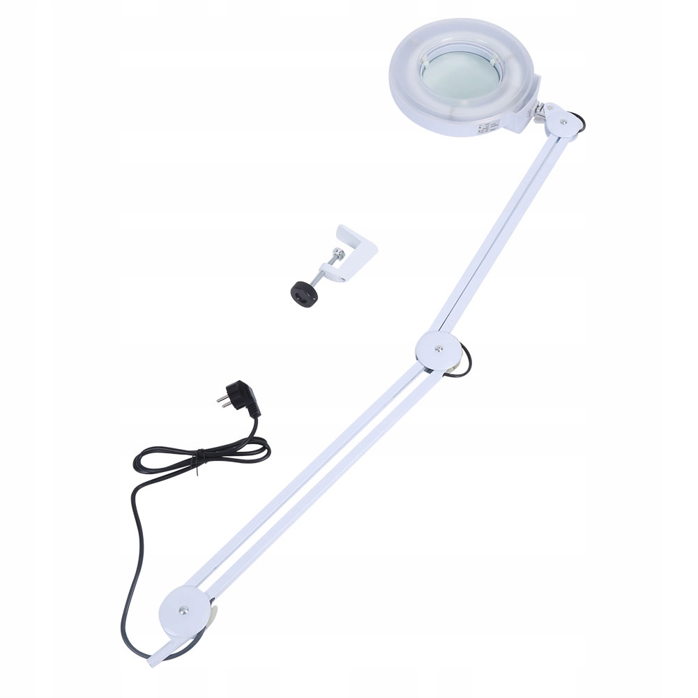 STOLOVÁ LAMPA S ZVÄČŠOVACÍM STOLOM, BIELA