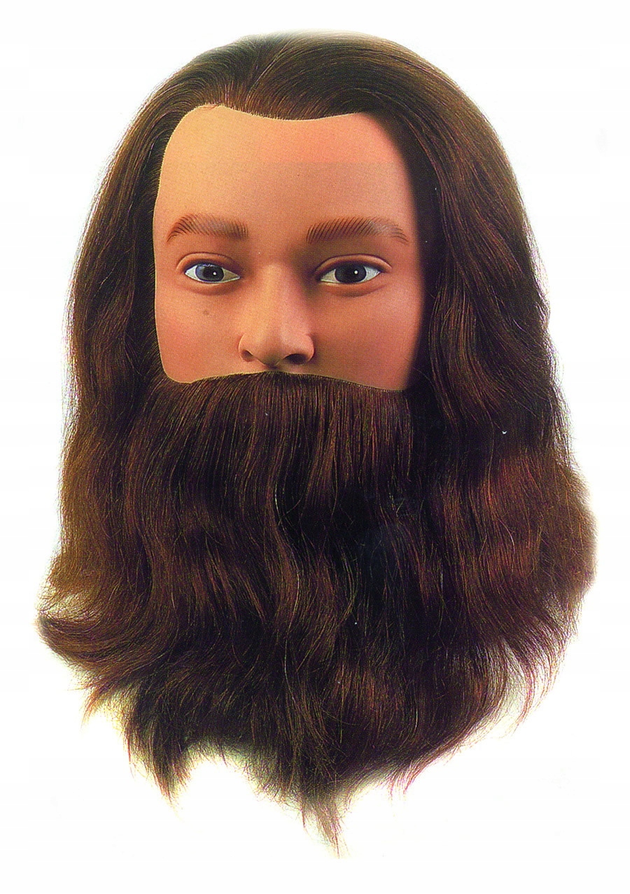 Pánska kadernícka hlava LEIF s ľudskými vlasmi BEARD