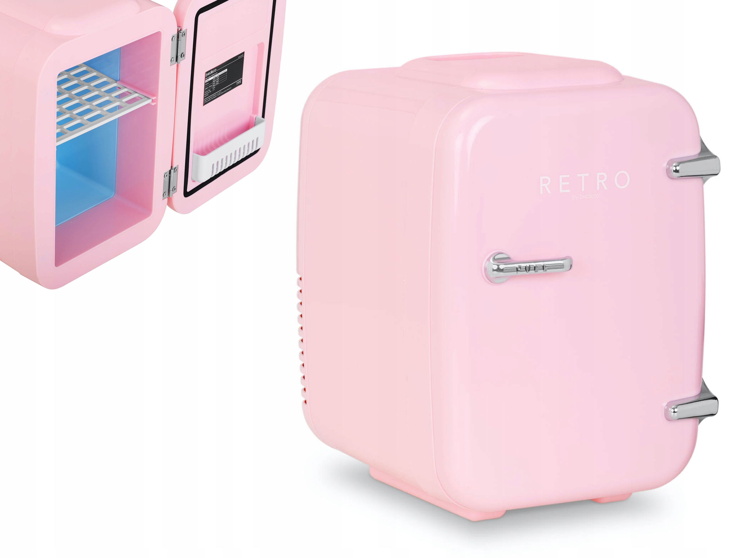 TURISTICKÁ AUTOMATICKÁ CHLADNIČKA 4L RUŽOVÁ RETRO