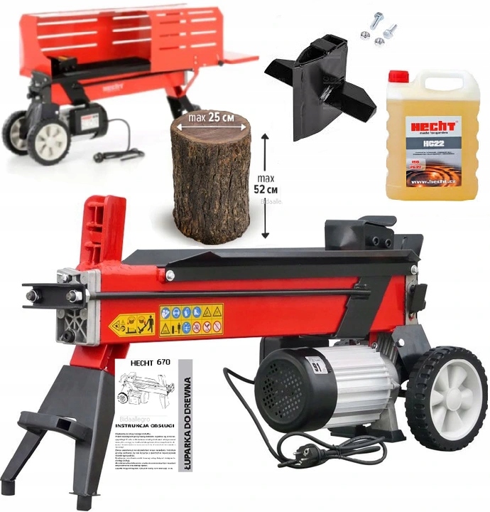 7 TONOVÝ SPLITTER HECHT 670 2000 W DREVNÝ SPLITTER