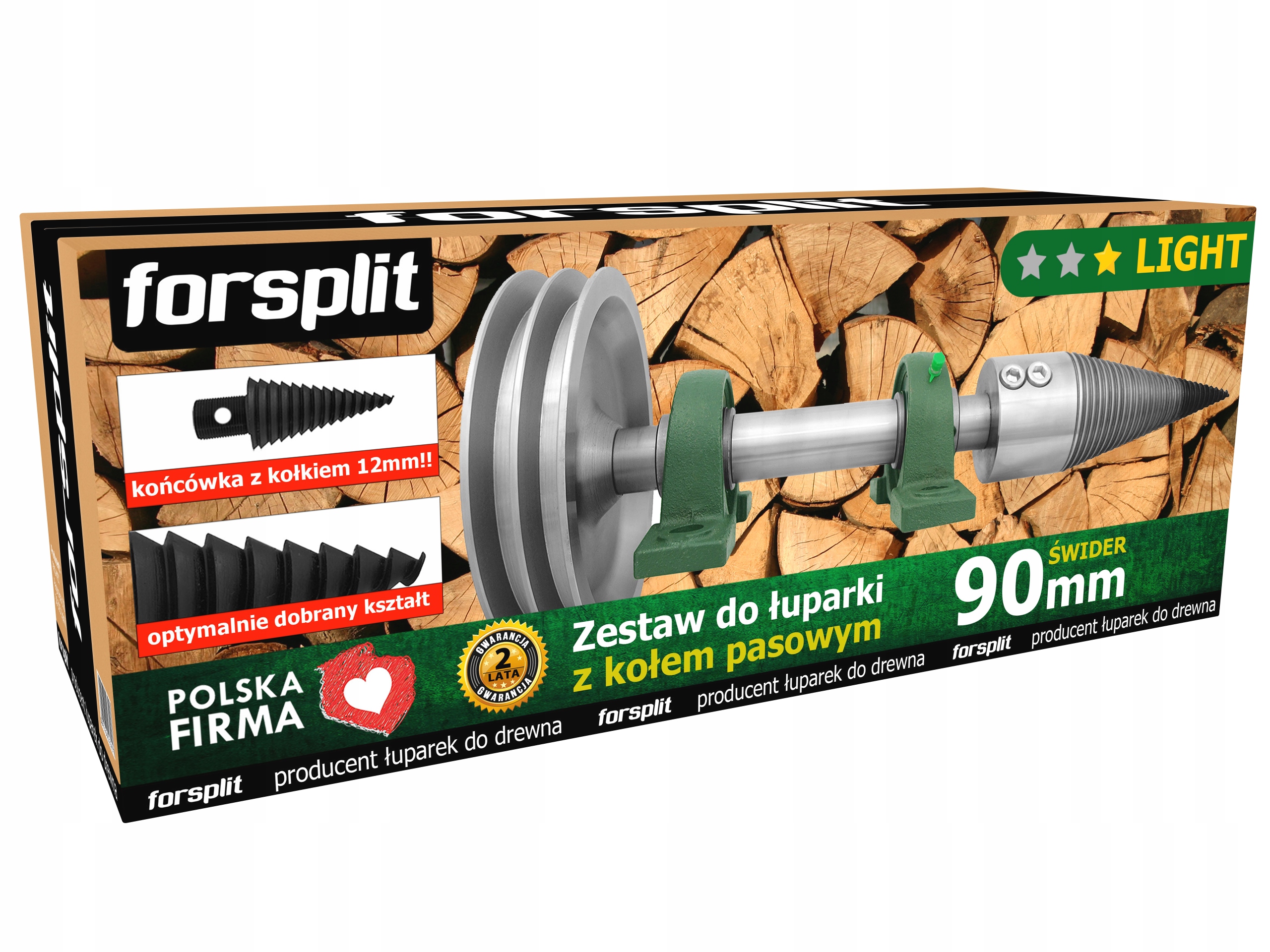 DREVENÝ SPLITTER / SADA 90 mm s kladkou