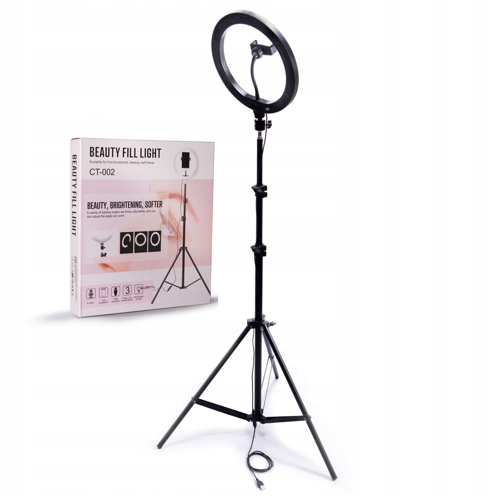 LED make-up statívová lampa 60W LED RING