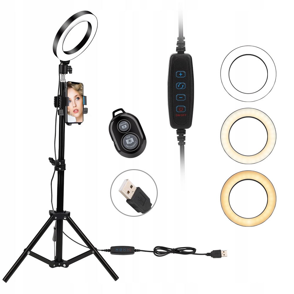 Prstencová lampa s LED prstencom Makeup pre statív 5W