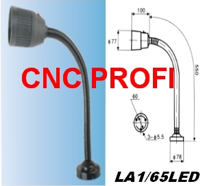 LED strojová lampa 5W 24V L65 cm CNC frézka