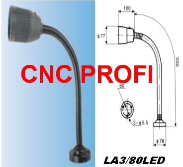 LED strojová lampa 5W 24V L80 cm CNC frézka