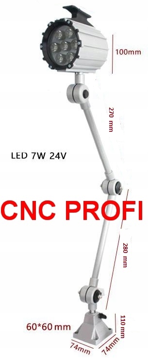 LED strojová lampa 7 W 24V L 850 mm CNC