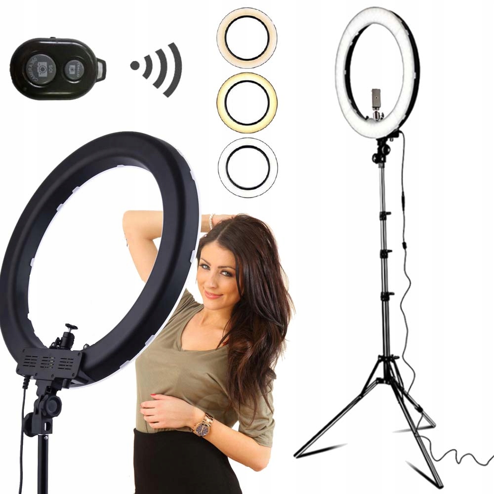LED prstencová selfie lampa so statívom