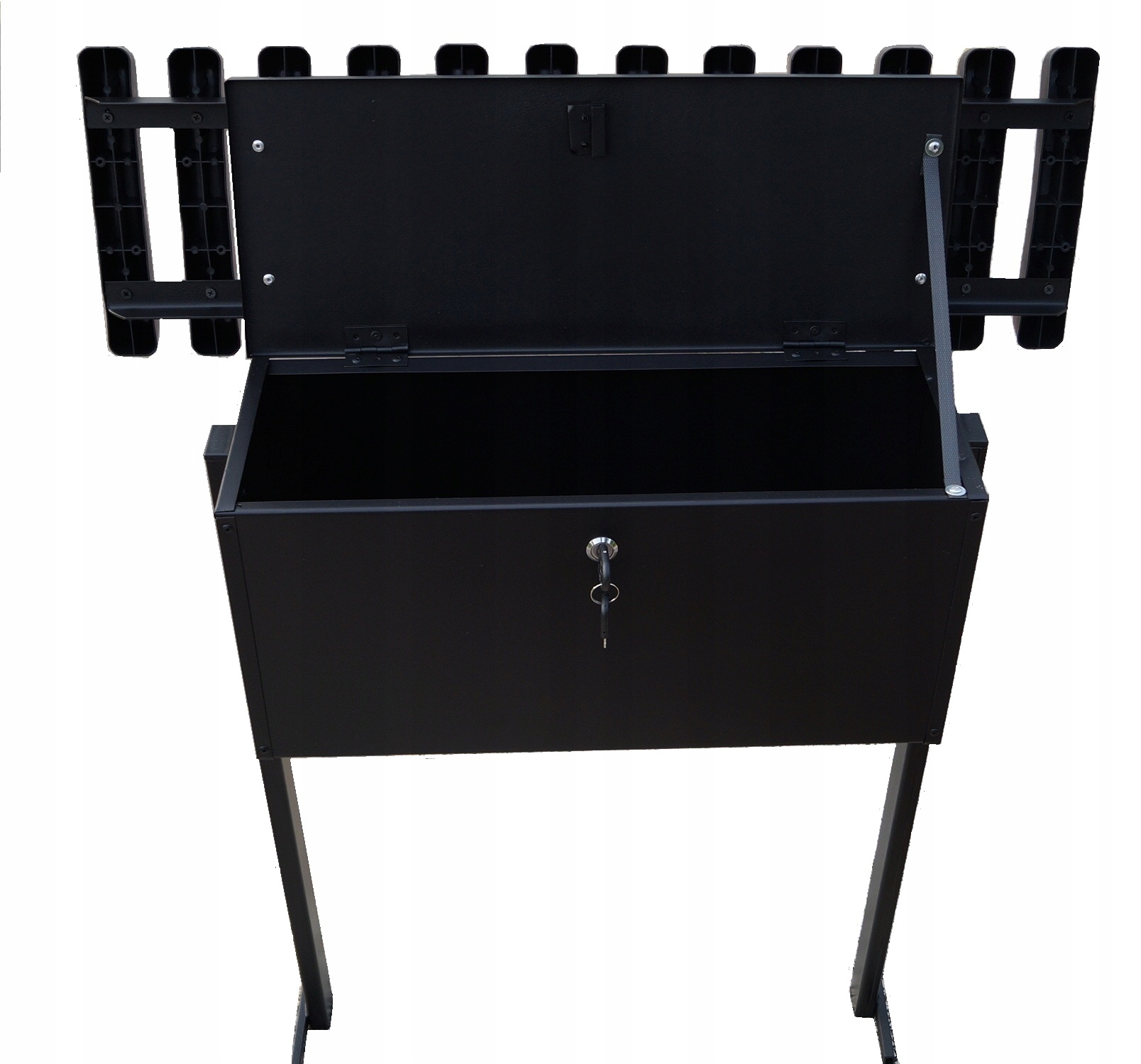 Cintorínová lavica s boxom Lavice-As 80x25x80 cm