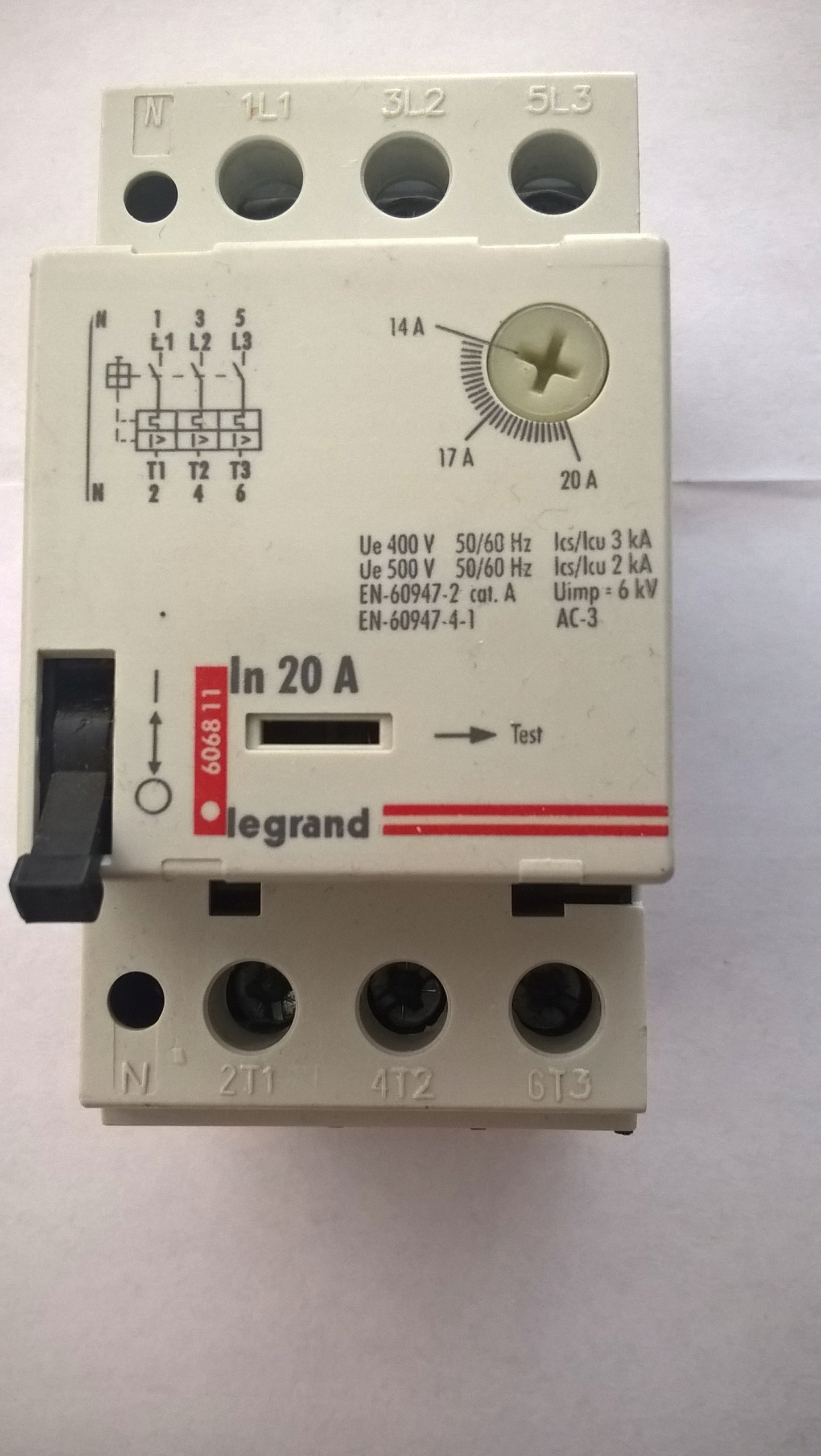 Legrand 606811 Spínač motora 14-20A