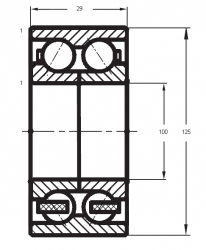 Ložisko FŁT 014 110x140x30 135-954