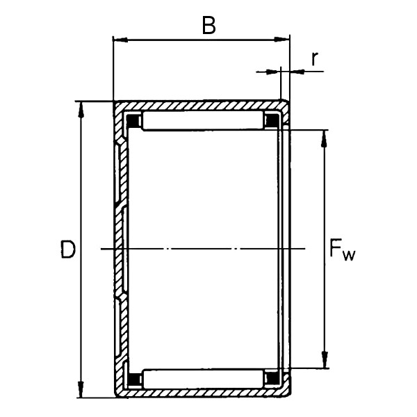 Ihlové ložisko BK 4520 A INA 45x52x20