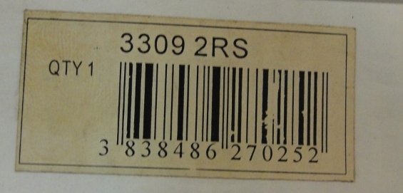 Guľkové ložisko s kosouhlým stykom 3309 2RS