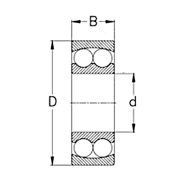 Naklápacie guľkové ložisko 1309 TVH FAG 45x100x25