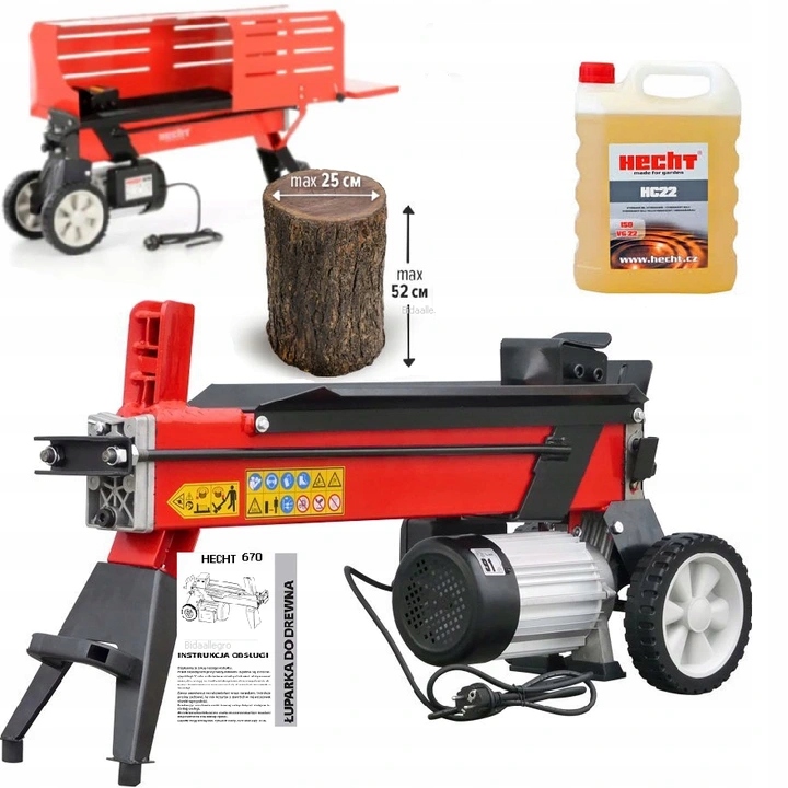 Štiepačka na 7 ton, štiepkovač Hecht 670 2000W OIL