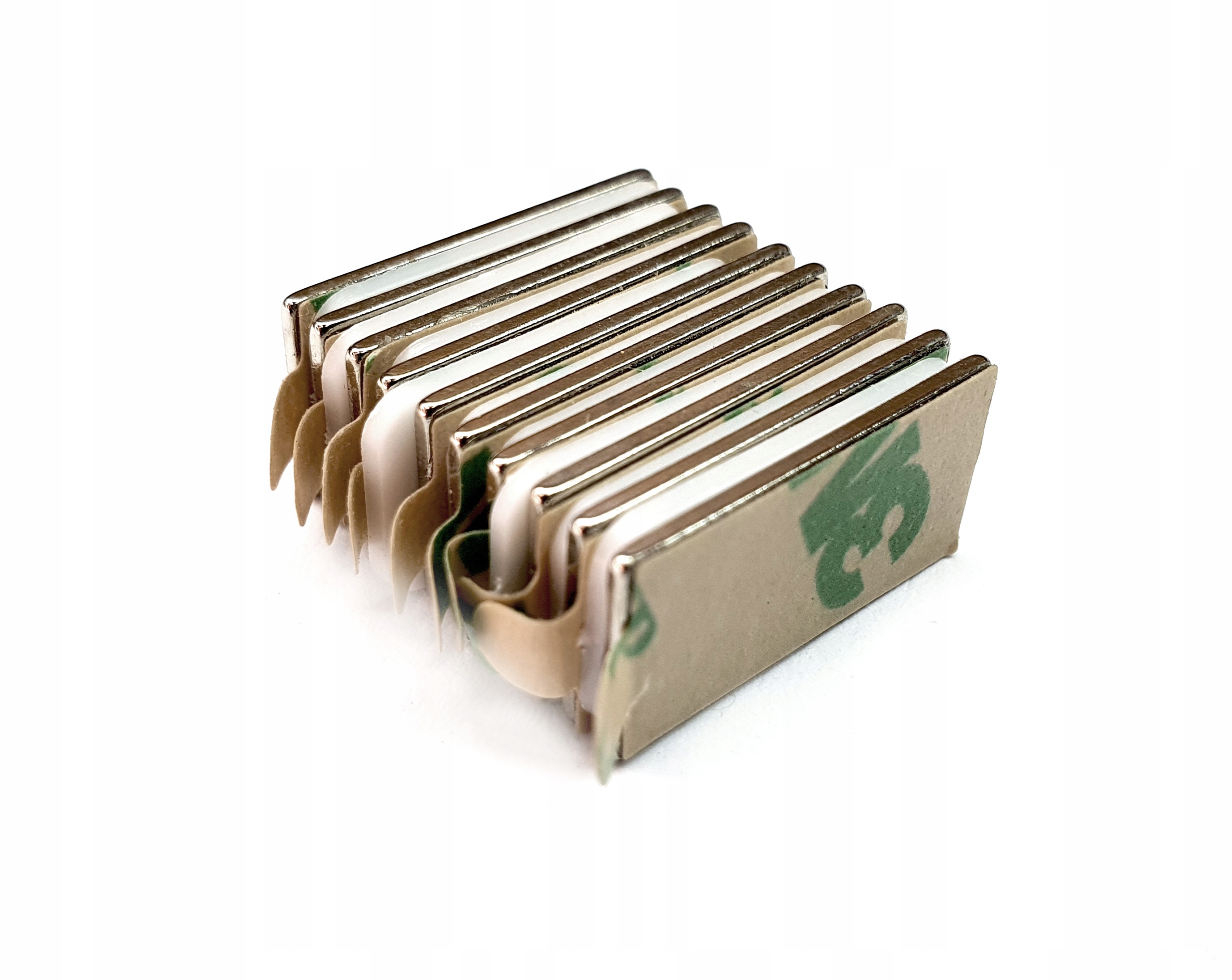 Neodymové magnety - Neodymium magnet s páskou N35 20 x 10 x 1 mm 10 ks