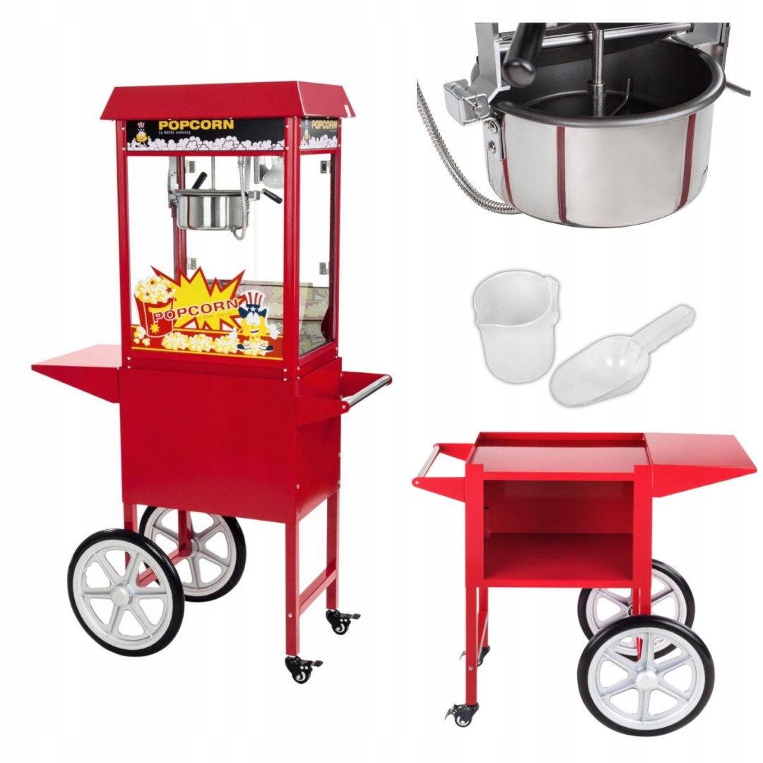 STROJ NA POPCORN AUTOMAT S VOZÍKOM NA KOLESÁCH
