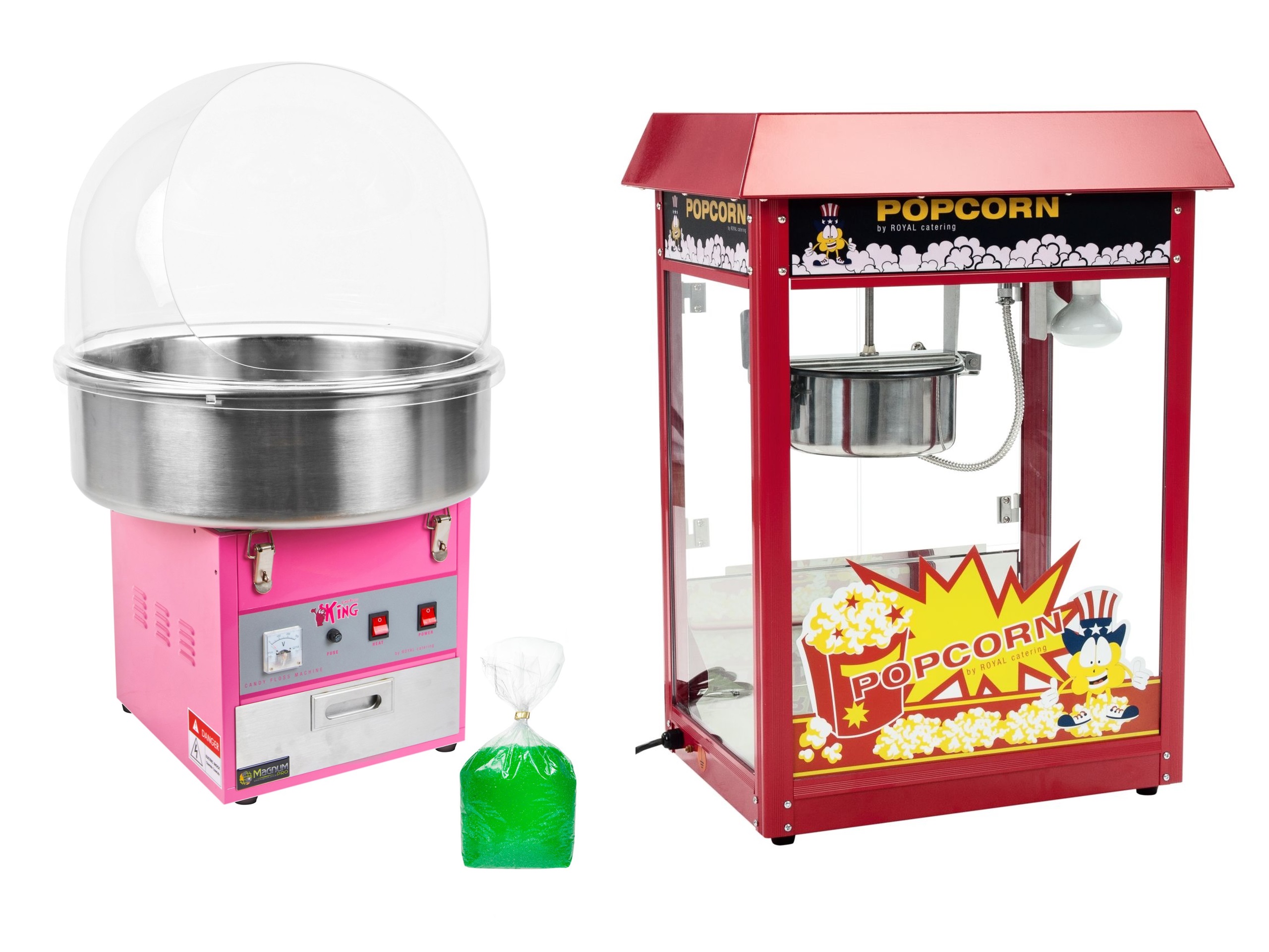 STROJ NA cukrovú vatu + zariadenie na popcorn