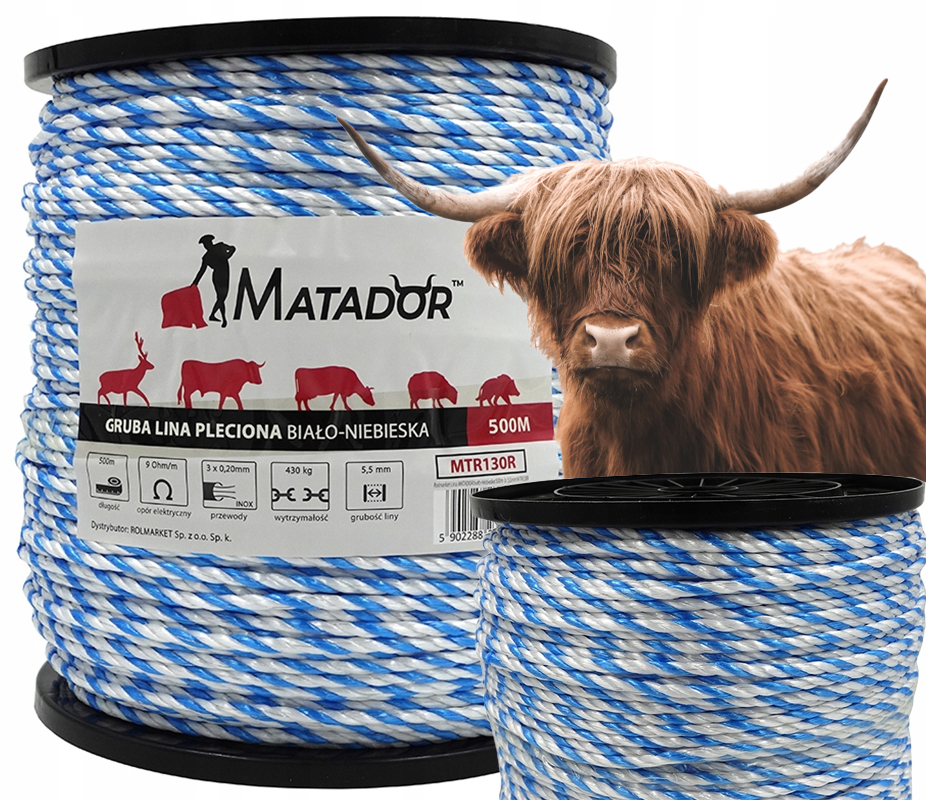 PASTUCH 5,5 mm pletená šnúra pre diviakov 500 m