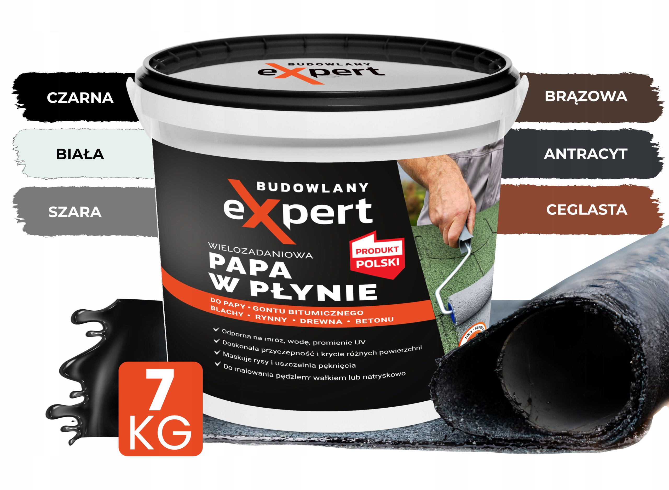 Tekutá strešná lepenka Budowlany Expert 7 kg šedá