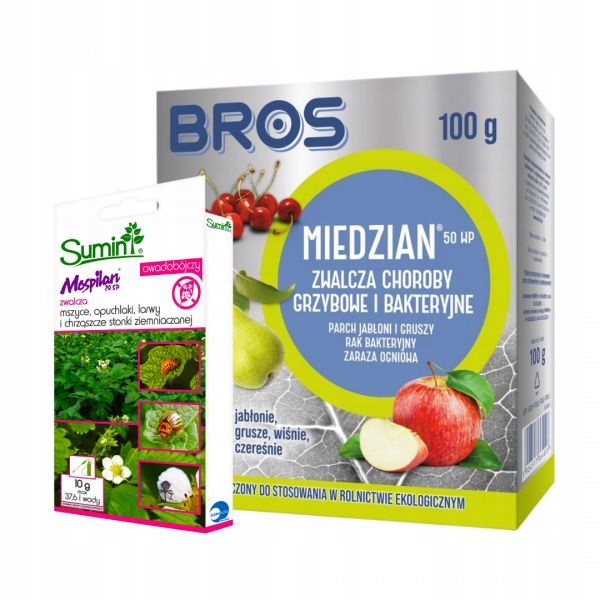 Fungicíd Bros Miedzian 50 WP 100 g + insekticíd Sumin Mospilan 20SP 10 g