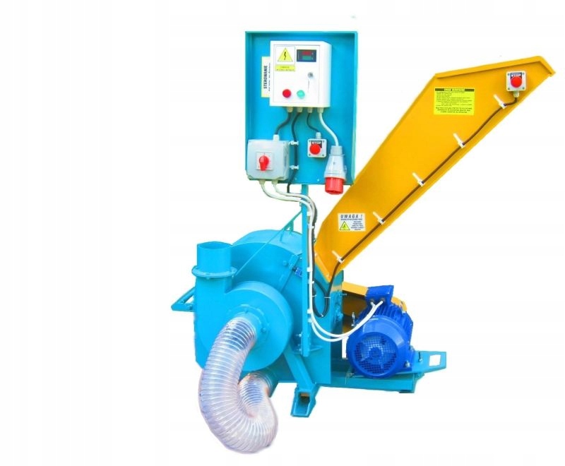 Mlynček na cep so zabudovaným saním. Motor s výkonom 11 kW
