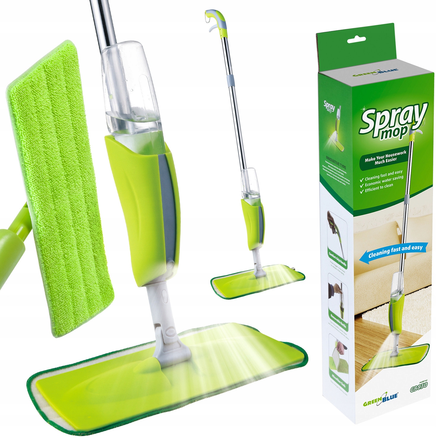 Plochý mop GreenBlue 59870 35 cm