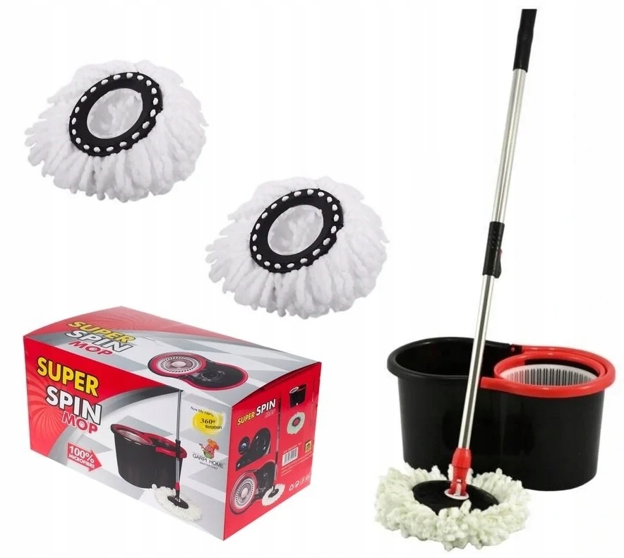 Rotačný MOP ROTARY 360 SPIN TURBO 3v1 KRYTY SÚPRAVA vedier z mikrovlákna