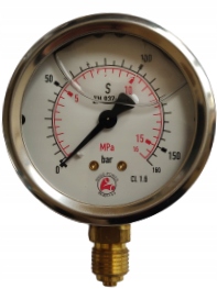 Glycerínový manometer 0-160 bar 63mm 1/4 "