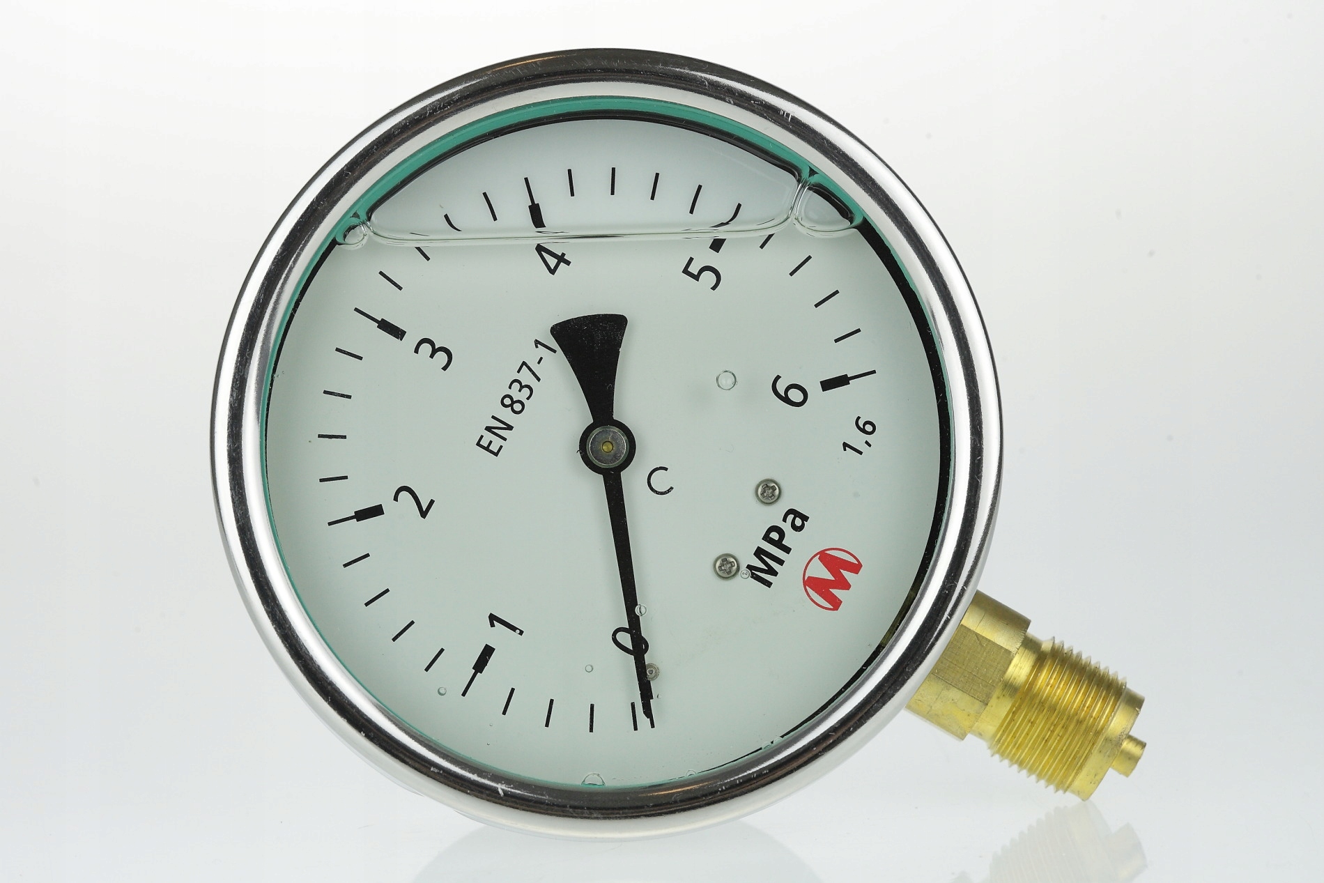 Glycerínový manometer, 0 ... 6 MPa, 100 mm, M20x1,5