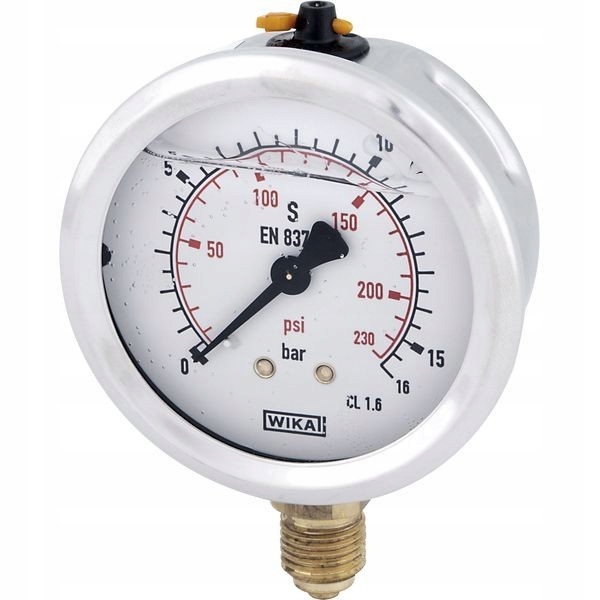 Glycerínový manometer ø100 mm 16 bar pripojenie dole 1/2
