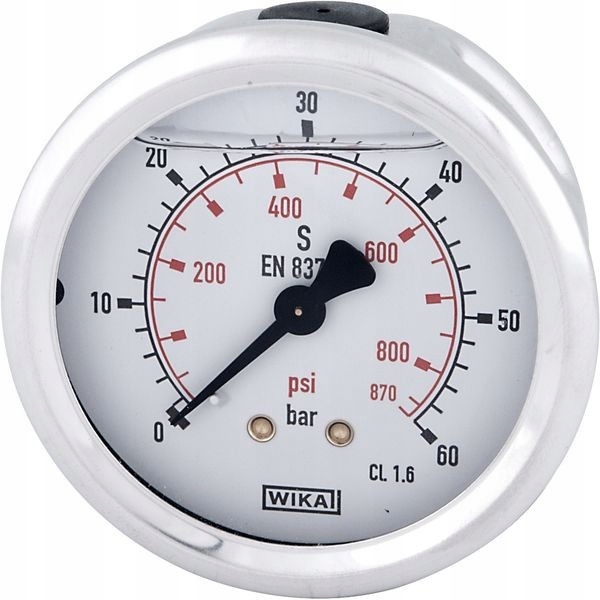 Glycerínový manometer ø63 mm 60 bar vzadu 1/4