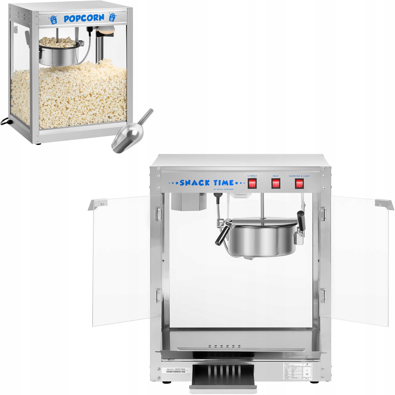 Stroj na popcorn 1350W PROFI ROYAL CATERING