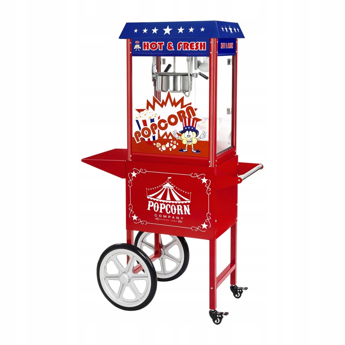 Výrobník popcorn s vozíkom 1600W ROYAL 10010538