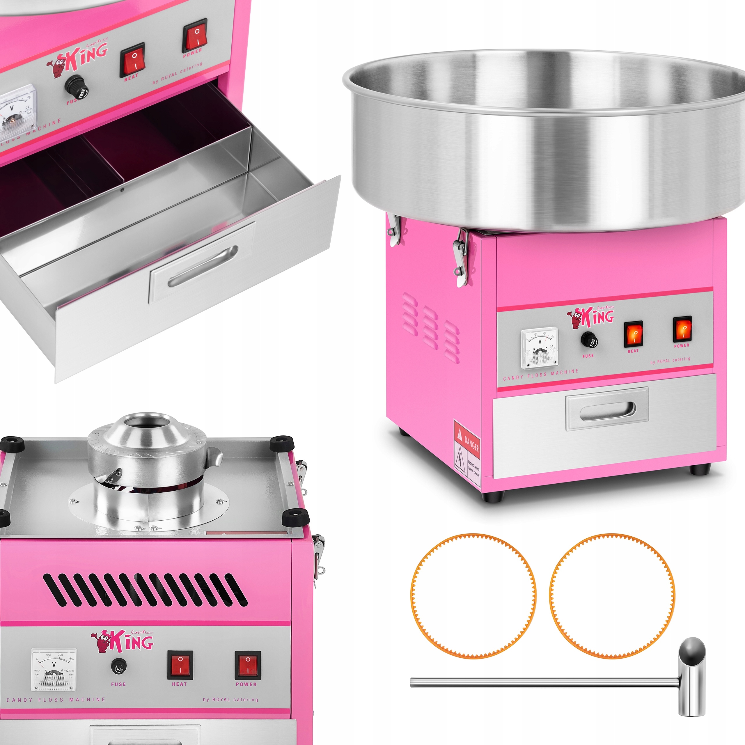 Stroj na cukrovú vatu ROYAL CATERING RCZK-1200-W