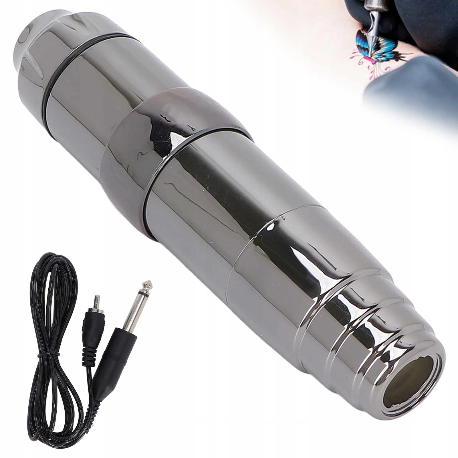 Šedý tetovací strojček s rotačným perom