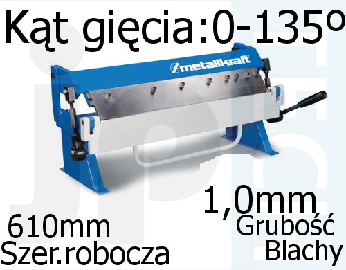 Metallkraft HSBM-610 - Skladací stroj na plech do 1 mm