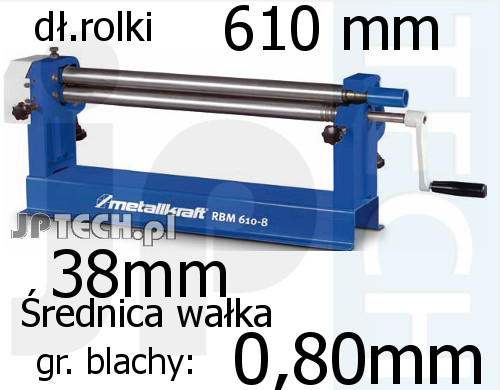 Navíjačka Metallkraft RBM 610-8, valcovacia stolica na plech