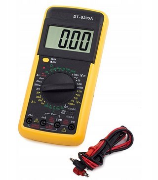 Prúdový displej digitálneho multimetra DT9205A