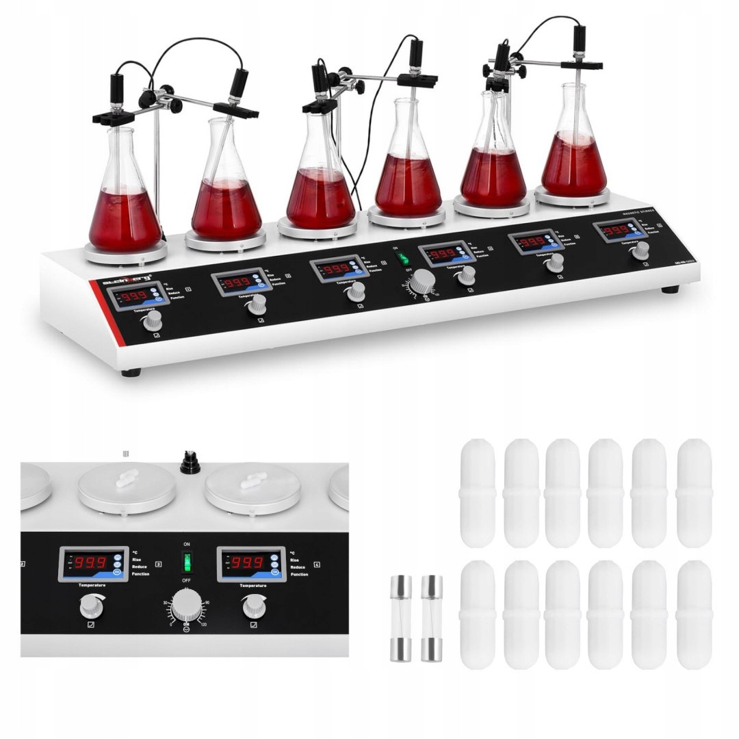 Magnetické miešadlo. laboratórny časovač x6 / prístup