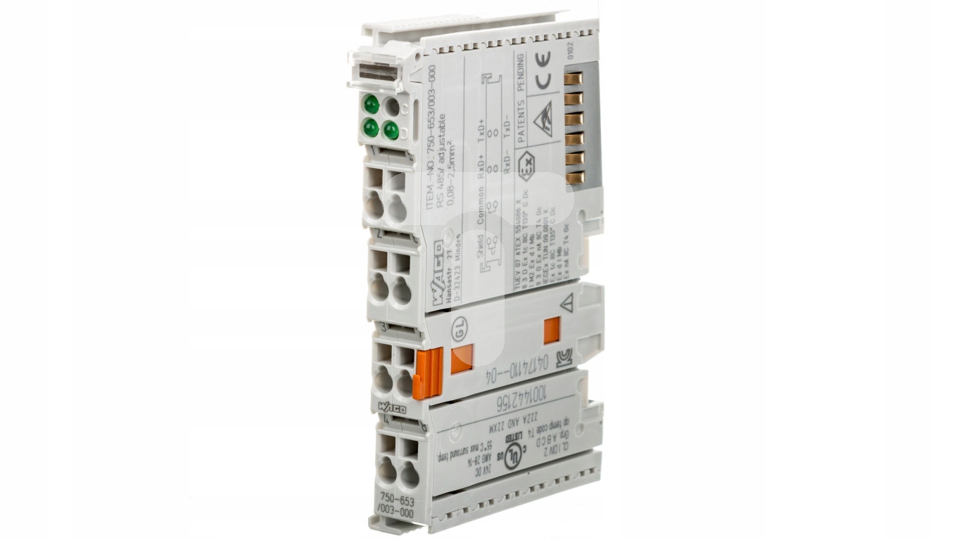 Modul RS-485 je možné konfigurovať na TS35 750-653